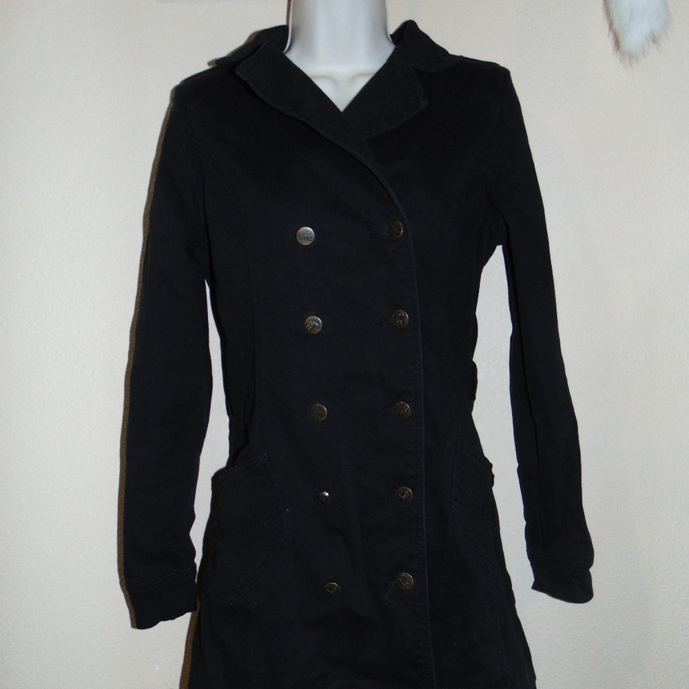 Jou Jou Button Up Peacoat Size: Medium